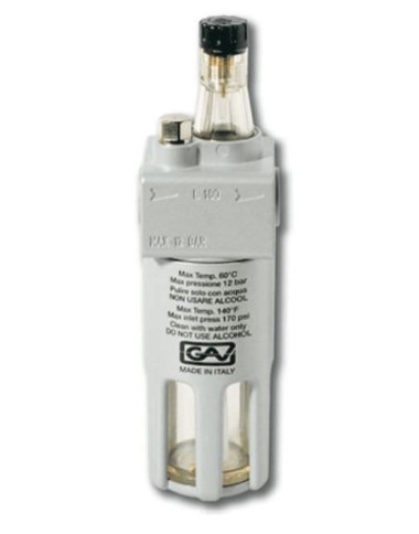 LUBRIFICATORE A NEBBIA D'OLIO CON TAZZA DI PROTEZIONE MICRO 1/4"