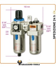 Filtro regolatore lubrificatore 3/8 Gas BSPT 1919F3/8