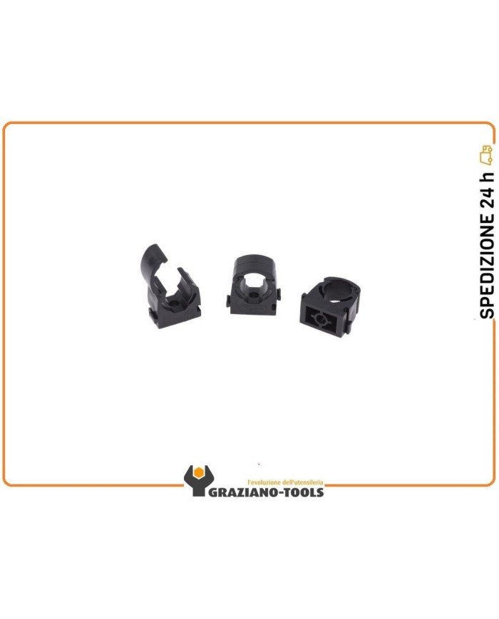 10 Clip per tubo in POM Nero JG Speedfit DIAMETRO TUBO 28MM